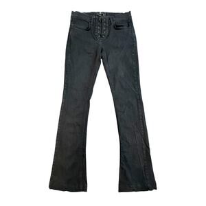 ETRO Black Boot Cut Vintage Y2K Flare Leg Lace-Up Waist Jeans Women’s Size 29